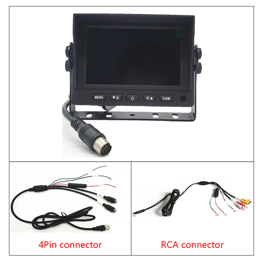 5 Inch 2-Channel DVR Backup Camera with Touch Screen