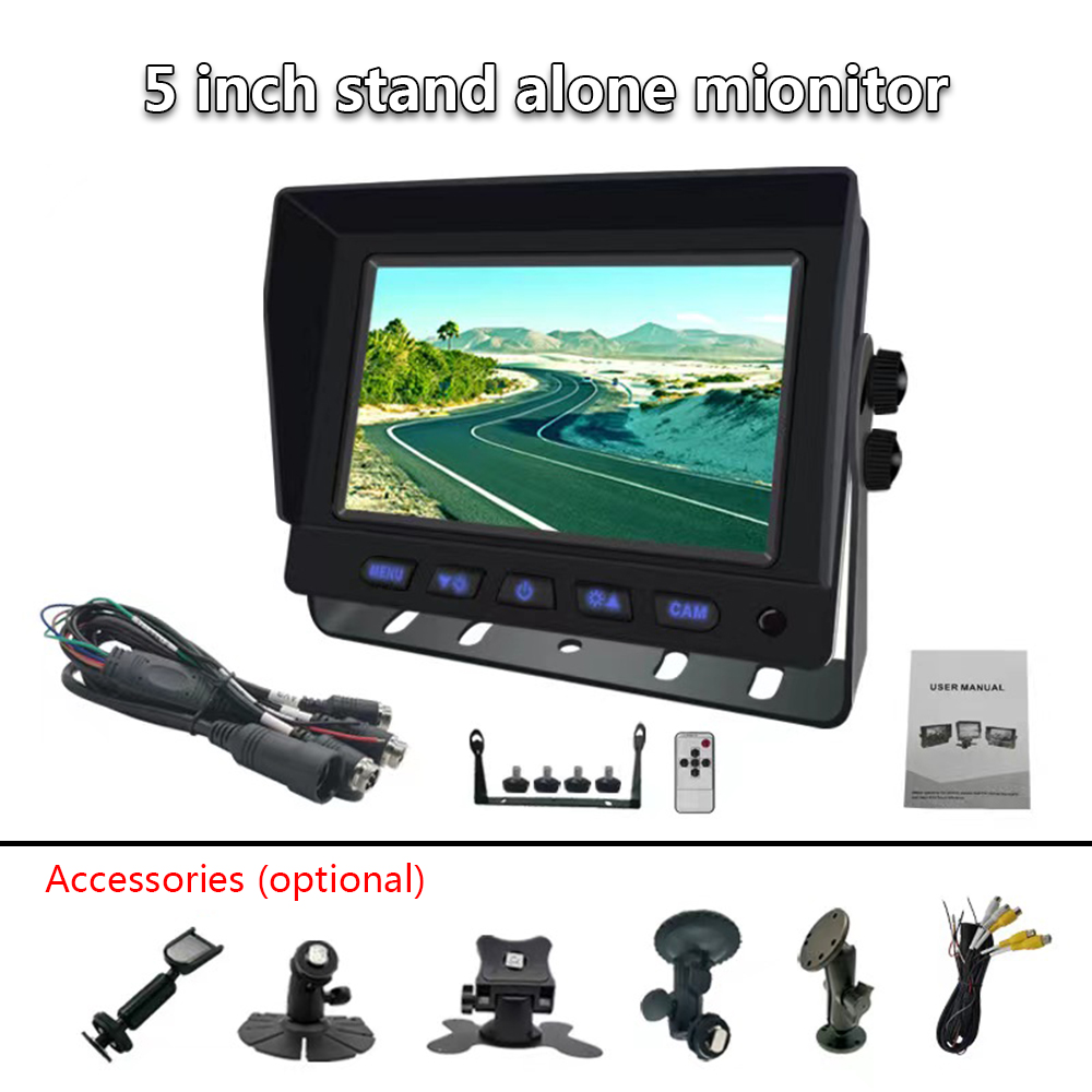 5 Inch 2-Channel DVR Backup Camera with Touch Screen