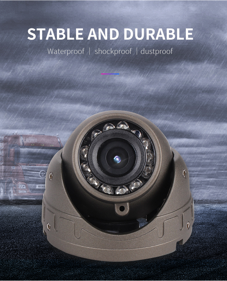 1080P AHD Mini Audio Dome Security Camera for School Bus Wide Angle Night Vision Network Camera